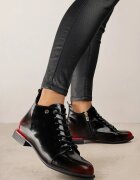 vices Botine Lăcuite Negru-Roșu în Stil Ghete Jenisse