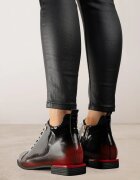 vices Botine Lăcuite Negru-Roșu în Stil Ghete Jenisse