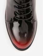 vices Botine Lăcuite Negru-Roșu în Stil Ghete Jenisse