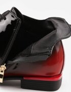 vices Botine Lăcuite Negru-Roșu în Stil Ghete Jenisse