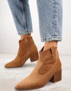 vices Botine Maro Cowboy cu toc bloc Vertiona