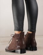 vices Botine Maro Cu șireturi cu relief de șarpe Wodvira