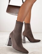 vices Botine Maro cu Toc cu Gambă Elastică Falienne