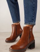 vices Botine Maro cu Toc decorate cu fermoar Lerinea