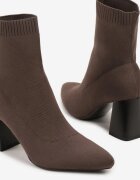 vices Botine Maro cu Toc Geometric cu Carâmb Elastic Adinelle