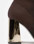 vices Botine Maro Elegante cu Toc gros cu tija tip șosetă Rasoria