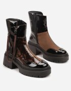 vices Botine Maro Lăcuite cu Banderolă Decorativă Rivavie