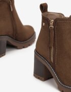 vices Botine Maro pe Toc Gros Boho cu Fermoar Sirdre