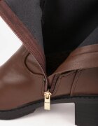 vices Botine Mulate Maro până la gleznă cu toc bloc Alevitta