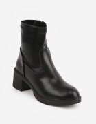 vices Botine Mulate Negre până la gleznă pe toc bloc Alevitta