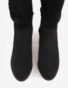 vices Botine Negre cowboy cu toc scund cu carâmb încrețit și fermoar Zortava