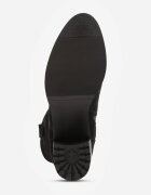 vices Botine Negre cowboy cu toc scund cu carâmb încrețit și fermoar Zortava