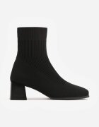 vices Botine negre cu carâmb elastic peste gleznă pe toc geometric Amori