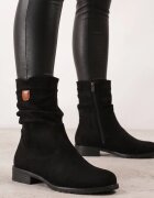 vices Botine Negre cu carâmb încrețit până la jumătatea gambei Helladina