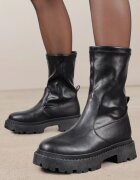 vices Botine Negre cu carâmb mulat în Stil Grunge Xillie