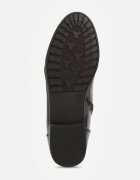 vices Botine Negre cu Inserții Lăcuite în Stil Crocodil Olitta
