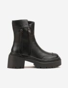 vices Botine Negre cu Panglică Decorativă Rivavie