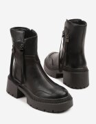 vices Botine Negre cu Panglică Decorativă Rivavie