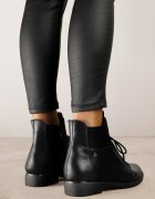 vices Botine negre cu șireturi cu inserții elastice Ganddie