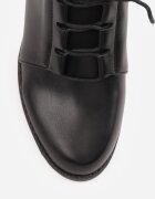 vices Botine negre cu șireturi cu inserții elastice Ganddie