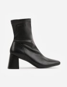 vices Botine Negre cu Toc Conic cu Carâmb Ajustat Giosella