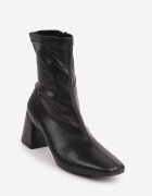 vices Botine Negre cu Toc Conic cu Carâmb Ajustat Giosella