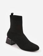 vices Botine Negre cu Toc Conic cu Carâmb Tip șosetă Aturrie