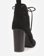 vices Botine Negre cu Toc cu Carâmb Perforat Nimidora