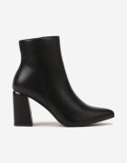 vices Botine Negre cu toc cu inserție metalică Ideme
