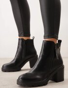 vices Botine Negre cu toc Decorate cu fermoar Lerinea