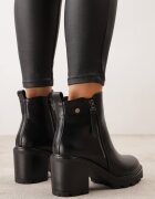 vices Botine Negre cu toc Decorate cu fermoar Lerinea