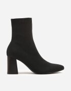 vices Botine Negre cu Toc Geometric cu Gambă Elastică Adinelle