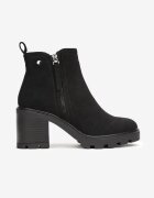 vices Botine Negre cu toc gros Boho cu fermoar Sirdre