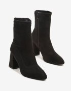 vices Botine Negre cu toc gros cu carâmb mulat Verille