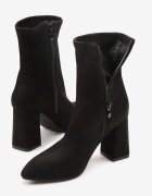vices Botine Negre cu toc gros cu carâmb mulat Verille