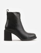 vices Botine Negre cu toc gros cu panou elastic în carâmb Pevea
