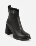 vices Botine Negre cu toc gros cu panou elastic în carâmb Pevea