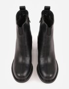 vices Botine Negre cu toc gros cu panou elastic în carâmb Pevea