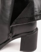 vices Botine Negre cu toc gros cu panou elastic în carâmb Pevea