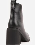 vices Botine Negre cu toc gros cu panou elastic în carâmb Pevea