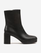vices Botine Negre cu toc și platformă cu vârf pătrat Faliresa