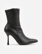 vices Botine Negre cu Toc Stiletto cu Tija Aderentă Adinella
