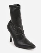 vices Botine Negre cu Toc Stiletto cu Tija Aderentă Adinella
