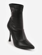 vices Botine Negre cu Toc Tip Clepsidră cu Carâmb Elastic Kelisse