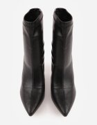 vices Botine Negre cu Toc Tip Clepsidră cu Carâmb Elastic Kelisse
