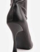 vices Botine Negre cu Toc Tip Clepsidră cu Carâmb Elastic Kelisse