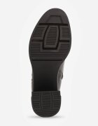 vices Botine Negre de gleznă cu toc bloc decorate cu aplicații rotunde Nalindia