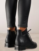 vices Botine Negre de tip Ghete cu Carâmb Asimetric Vamille
