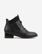 vices Botine Negre de tip Ghete cu Carâmb Asimetric Vamille