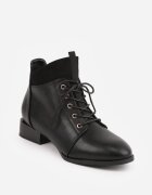 vices Botine Negre de tip Ghete cu Carâmb Asimetric Vamille